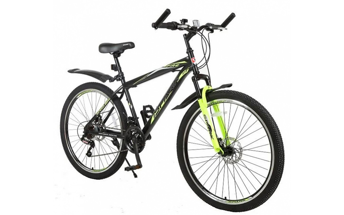 Фотография Велосипед SPARK FIRE 27,5" 2021, размер L, Черно-желтый